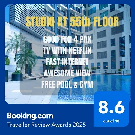 Studio With 200Mbs Internet, Netflix & Great View Of Manila Apartment